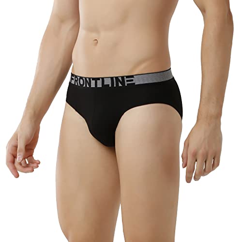 Image of Rupa Colors Modern Solid Brief for Men, Cotton Blend, Outer Elastic, Regular Fit, Pack of 1