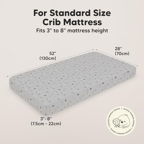Image of KeaBabies 2pk Baby Crib Sheets for Boys Girls, 52x28 Fitted (Butterflies) | Viscose Derived from Bamboo, Toddler Bed Sheets Neutral, Fitted Crib Mattress Sheet for Standard Baby Bedding, Soft, Cozy