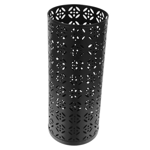 Porte-parapluies noir Toyvian seau ajouré rangement fleurs séchées