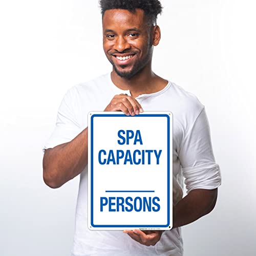 Cartel señal de capacidad para spa 10x14 pulgadas miniatura 2