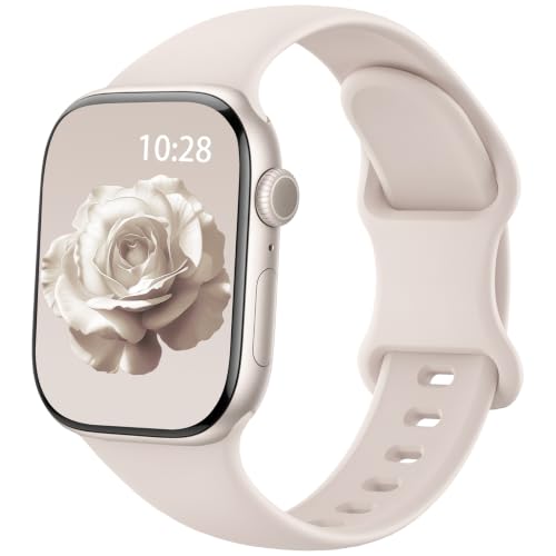 Image of Silicone Sport Band Compatible with Apple Watch Bands for Women Men