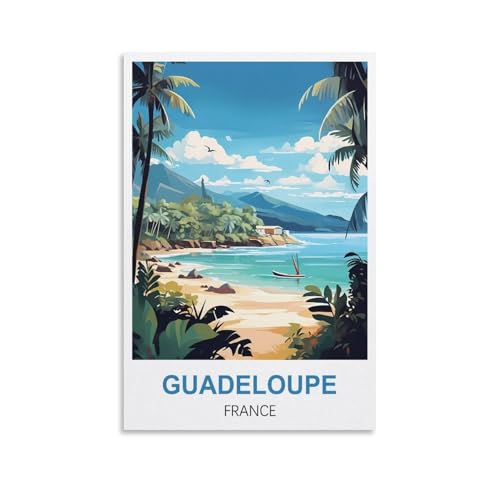 WHCHEEH Poster de voyage vintage Guadeloupe France 20 x 30 cm