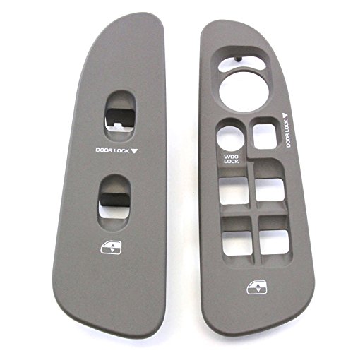 Red Hound Auto Replacement Power Window Bezel Set Compatible With Dodge Ram Driver & Passenger Side Taupe Tan #TOP1