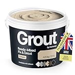 Cream Ready Mixed Grout & Fix | Wall & Tile Adhesive 4.5kg / 2.5L | Water-Resistant, Anti-Mould, Easy to Use & Fast-Drying | Suitable as Kitchen, Bathroom Tile Grout - Cream Grout