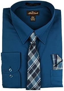 Mens Dress Shirt and Tie Set, Dress Shirts for Men, Long Sleeve Button Down, Big and Tall Sizes Up to 5XL - Buy now