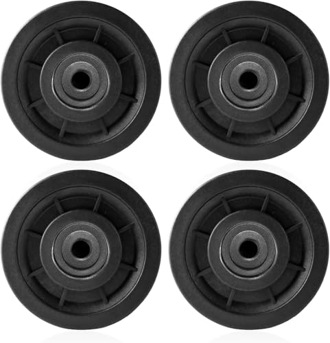 jiuzcare Poulie Musculation 90mm Lot de 4 Poulies Câble Fitness Machine avec Roulement (Remplacement Silencieuse Plastique Résistant Home Gym)