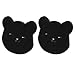 Laundry Pet Hair Remover Effective Sponge Reusable Laundry Hair Catcher for Clothing Bedding Black Bear Shape for Household (2 Pcs)