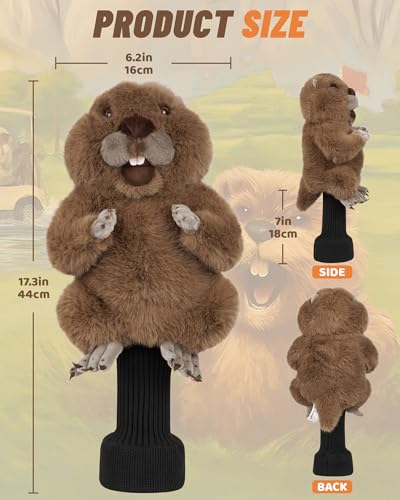 Big Teeth Groundhog Plush Headcover