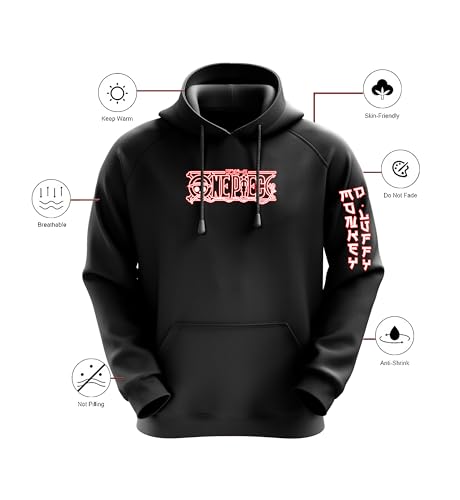 Image of fanideaz Mens Cotton Anime Sleeve Printed Hooded Sweatshrits for Men