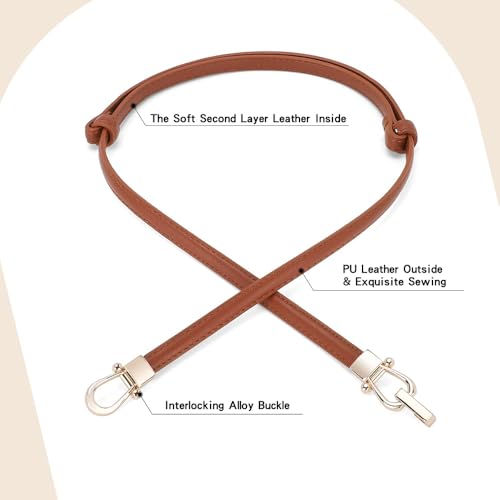 Women's Adjustable Skinny Belt - Thin Leather Waist Belt for Dresses & Jeans, three colours4