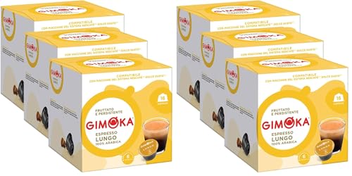 Gimoka - Cápsulas de cafè compatibles con máquinas Nescafè Dolce Gusto®, Lungo, 48 cápsulas (Paquete de 2)