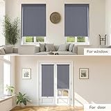 FansaFurn 100% Blackout Roller Window Shades, Free-Stop Pull Down Shades for Windows with Thermal Insulated Waterproof Fabric, Roller Blinds for Indoor Windows, Office, Home, 40"x72", Deep Grey - Image 2