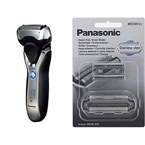 Panasonic ES-RT67-S503 - Afeitadora Eléctrica para Hombre WET&DRY, Recargable, 3 Hojas de Acero Inoxidable + Panasonic WES9013 - Accesorio para máquina de afeitar