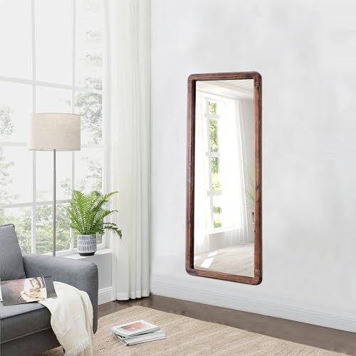 Hanging-Full-Length-Mirror-Wall-Decor-for-Living-Room-43-X-16-Inch-Farmhouse-Rectangle-Entryway-Long-Mirror-Rustic-Wood-Frame-Mirrors-Small-Floor-Length-Mirror-for-Dressing-Room-Bedroom Hanging Full Length Mirror Wall Decor for Living Room 43 X 16 Inch Farmhouse Rectangle Entryway Long Mirror Rustic Wood Frame Mirrors Small Floor Length Mirror for Dressing Room Bedroom