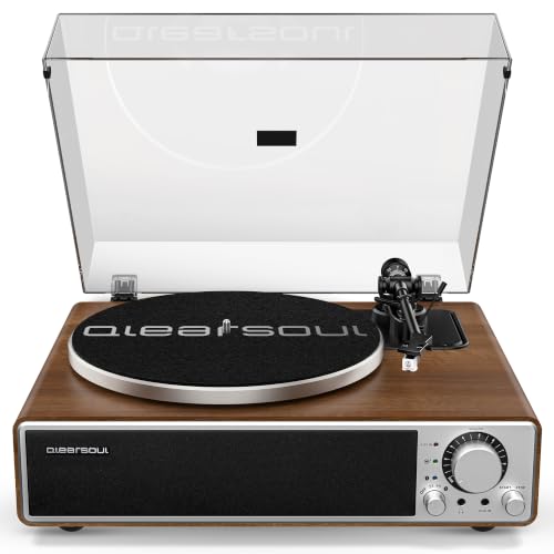 ONE-Q All-in-one Vinyl Record Player with Bluetooth 5.4 | HiFi Turntable Built-in Speakers, Phono Preamp, AT-3600L Cartridge, 33/45 RPM, Auto Off