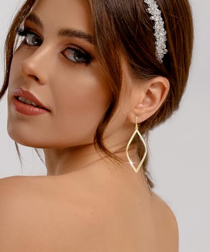 18K Gold Plated Dangle Earrings for Women, Gold Drop Dangling Earrings Hypoallergenic Jewelry Gift4