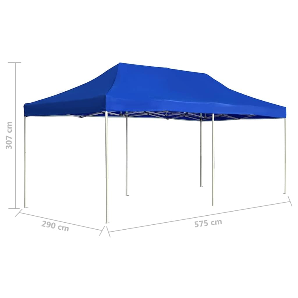 Gazebo pieghevole professionale 6x3 m Alluminio Blu