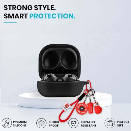 Image of Soft Silicone Case Cover for Samsung Galaxy Core with Gym Boxing Keychain (Red)
