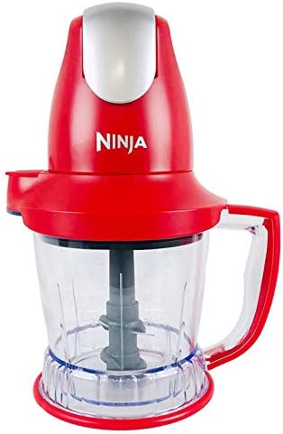 Ninja Storm Master Prep Food Processor Blender Powerful One Touch 450W Motor Pod BPA-Free Pitcher Dishwasher Safe QB751Q (Renewed) (Red)