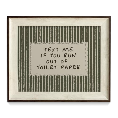 razliubit Toilet Paper Quote Wall Art, Framed Canvas, 10x12 Inch