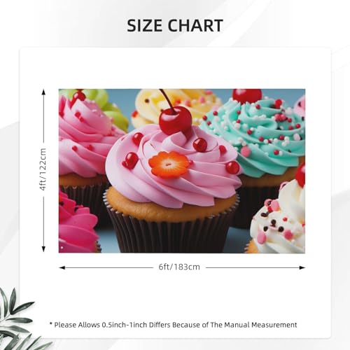 Drapeau de cupcake double face grand format décoration murale intérieur extérieur