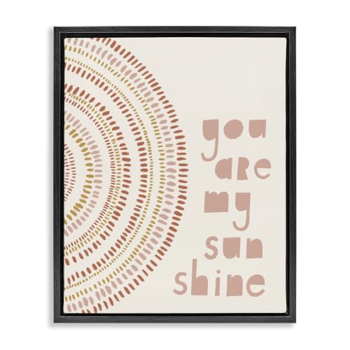You’re My Sunshine Boho Stripe, 16 x 20 Inch Canvas in Floater Frame