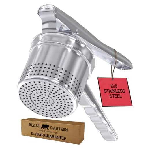 Beast Canteen Stainless Steel Potato Ricer for Smooth Mashed Potatoes