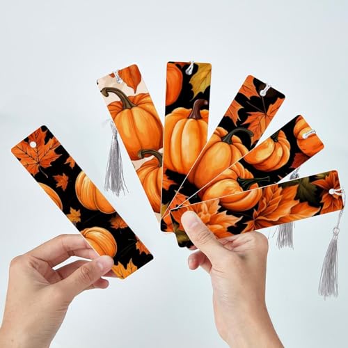 Marque-pages feuilles d'érable et citrouille pour vos lectures d'automne