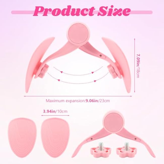 Thigh Master Thigh Exerciser for Women, Inner Thigh Exerciser, Pelvic Floor Muscle Trainer, Kegel Exercise, Thigh Toner Workout for Women Home Gym(Color:Pink)