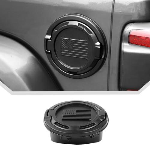 JeCar Gas Tank Cap Fuel Door Cover Fit for Jeep Wrangler JL JLU 2018-2025 2026 2-Door 4-Door