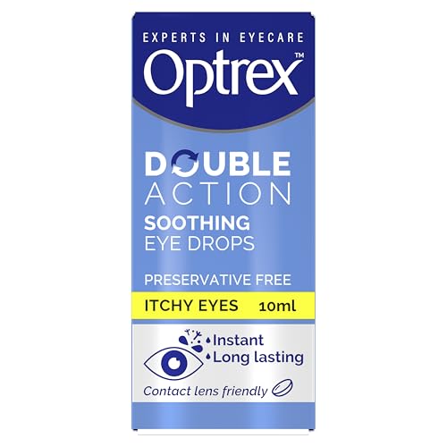 Optrex Itchy Eyes Double Action Soothing Eye Drops 10ml Soothes & Protects Cools and Relieves Gets to Work Instantly On the Go Relief