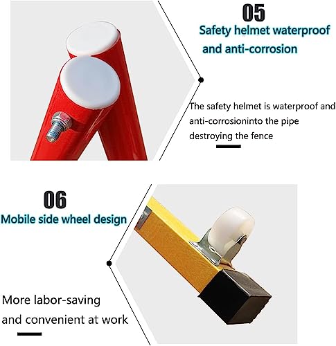 Barrière de circulation portable télescopique jaune pour bloquer un accès dangereux - 6