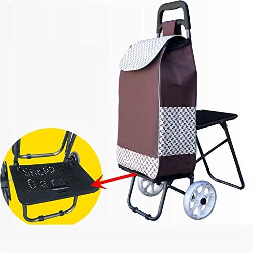 Carrito Multiusos para Compras con Rueda Simple y Asiento miniatura 1
