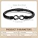 Rayiant Personalized Infinity Bracelet for Couples – Custom Name Matching Bracelets for Him & Her, Engraved Couple Jewelry, Anniversary, Valentine’s Day Gift for Women Men