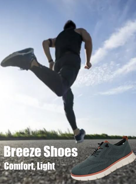 Breeze Shoes for Men Lightweight Breathable Sneakers, Urban Style & Comfort for Walking, Travel, Work, or Casual Daily Wear2