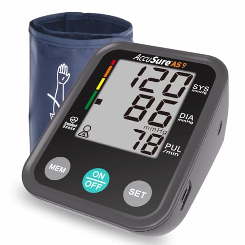 Image of AccuSure AS09 Fully Automatic Digital Blood Pressure Monitor With Large Display, Most Advanced Technology & Accurate Measurement - Arm Circumference (22-36Cm) includes Type-C USB power port, 4-Year Warranty