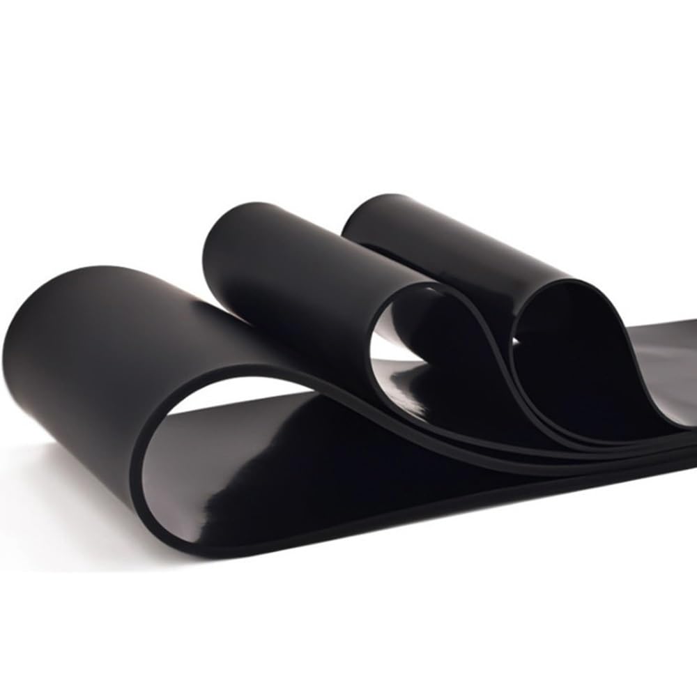 Silikonkautschukplatte 1 mm 1,5 mm 2 mm 250 x 250 mm hitzebeständige Dichtungsmatte(Black,1mm)