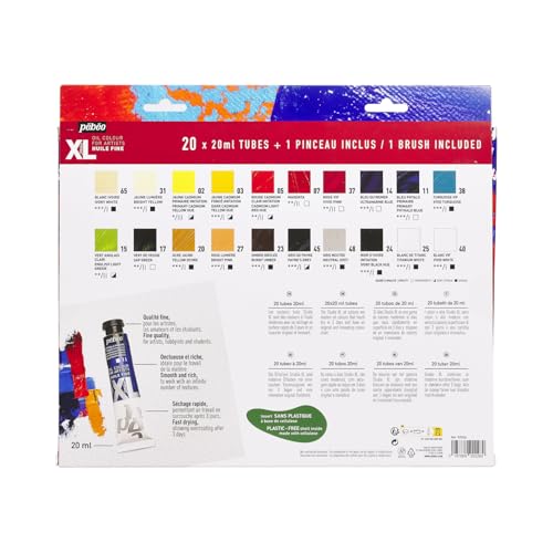 Óleo Pebeo Fine XL estuche de 20 colores complementarios de 20ml 3