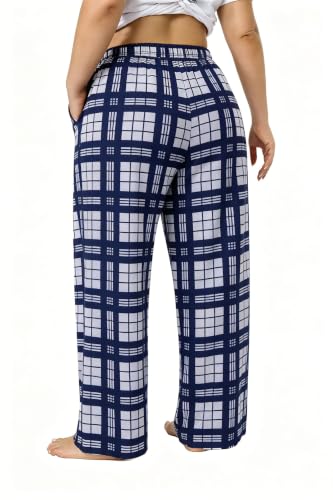 Image of FLYCURVY Plus Size Women Pajama Pants with Pocket L-5XL