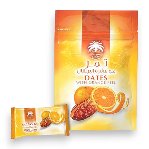 Image of Siafa Orange Peel Dates | Premium Dates Infused with Zesty Orange Peel | Gourmet Flavoured Dates - 100g