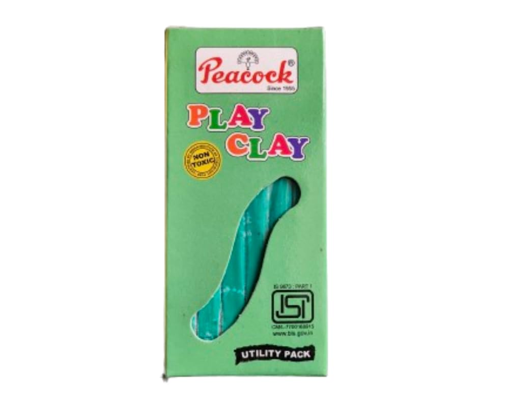 Peacock Single Color Clay Bar, Green, 150 GMS | Clay Toy for Kids | Non-Toxic | Clay Set for Kids | Modelling Clay for Kids | Creative Art & Crafts | Gifts for Kids |-picture-24