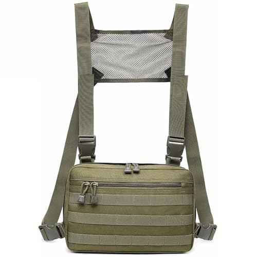 Sac de poitrine multi-poches avec système de gilet fonctionnel et sangles ajustables