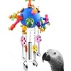 KATUMO Bird Toys, Parrot Pull Spoons Colorful Acrylic Stick Toys Bird Chew Toys for Amazon Parrot, African Grey, Conure, Caique, Quaker, Small Cockatoo, Mini Macaw, Eclectus and Similar Birds