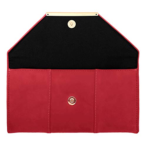 Image of JNB Faux Microsuede Envelope Clutch