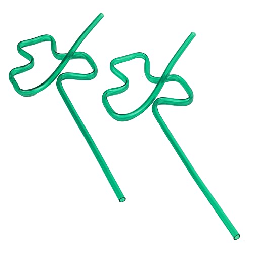 Chef Craft Select Shamrock Crazy Straw, 9 pulgadas, 2 piezas miniatura 1