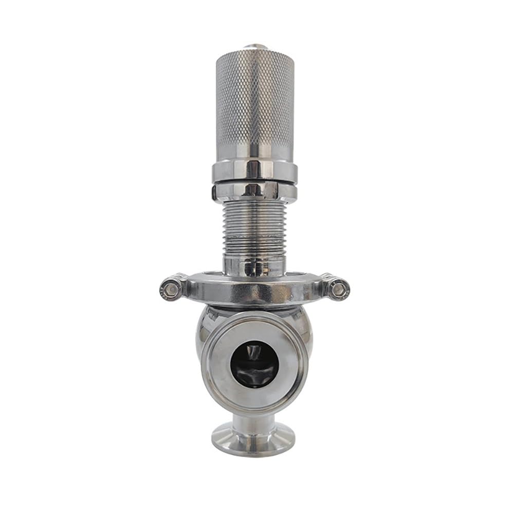 Valvola Di Sicurezza Regolabile A Tre Morsetti Sanitari 1"-2", Acciaio Inossidabile SS304/316L Con Guarnizione FKM, 0,1-4 Bar For Sistemi Industriali Igienici(SS304,1-1/4")