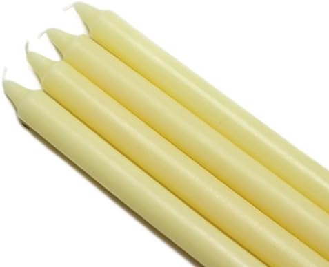 10" Ivory Straight Taper Candles (1 Dozen)