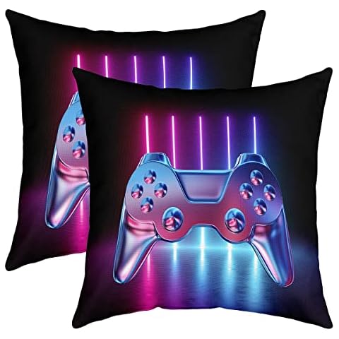 Loussiesd Gamer Pillowcases 55x55cm Set Cover