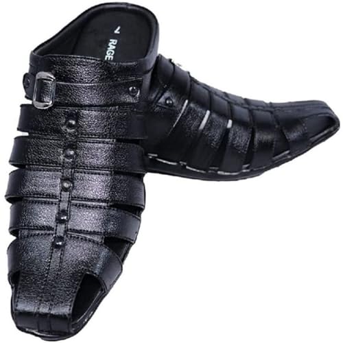 Image of Men's Fashion Sandals - Comfortable Fisherman, Premium PU Padding, Synthetic Leather, Closed-Toe Summer Outdoor Sandals, Stylish and Durable Footwear