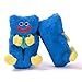 Poppy Playtime - Huggy Wuggy Fuzzy Plush Slippers (3D Body & Bow w/Embroidery, Unisex)-S